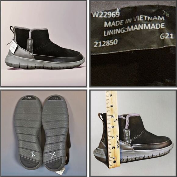 Cole Haan Women's Generation Zerogrand Black Suede Ankle Boots - Picture 10 of 16